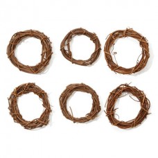 6" Grapevine Wreaths - Package of 6